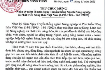 Bộ trưởng Lê Minh Hoan gửi thư chúc mừng 78 năm ngày truyền thống ngành Nông nghiệp và PTNT Việt Nam