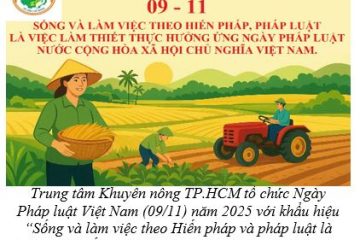 Trung tâm Khuyến nông tổ chức Ngày Pháp luật Việt Nam (09/11) năm 2025