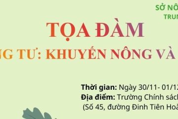 THÔNG CÁO BÁO CHÍ  TỌA ĐÀM “HỢP TÁC CÔNG TƯ: KHUYẾN NÔNG VỚI DOANH NGHIỆP” NĂM 2025