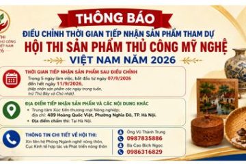 Giới thiệu mời tham gia Hội thi sản phẩm thủ công mỹ nghệ Việt Nam năm 2026